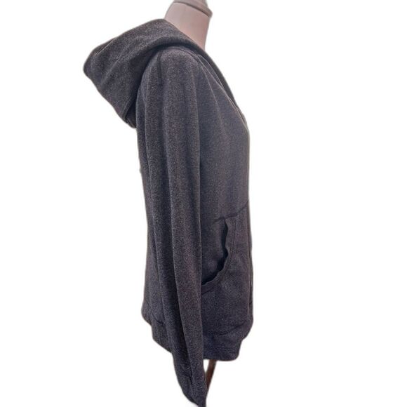 Lululemon Find Your Centre Wrap Jacket Heathered Speckled Black Hooded Sz 6 EUC - Picture 5 of 12